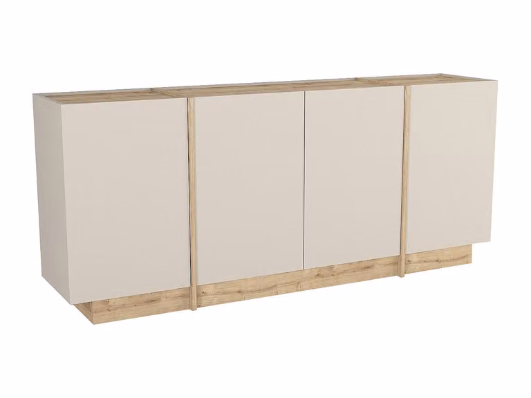 Aparador moderno de 4 puertas VENTE-UNIQUE en color beige