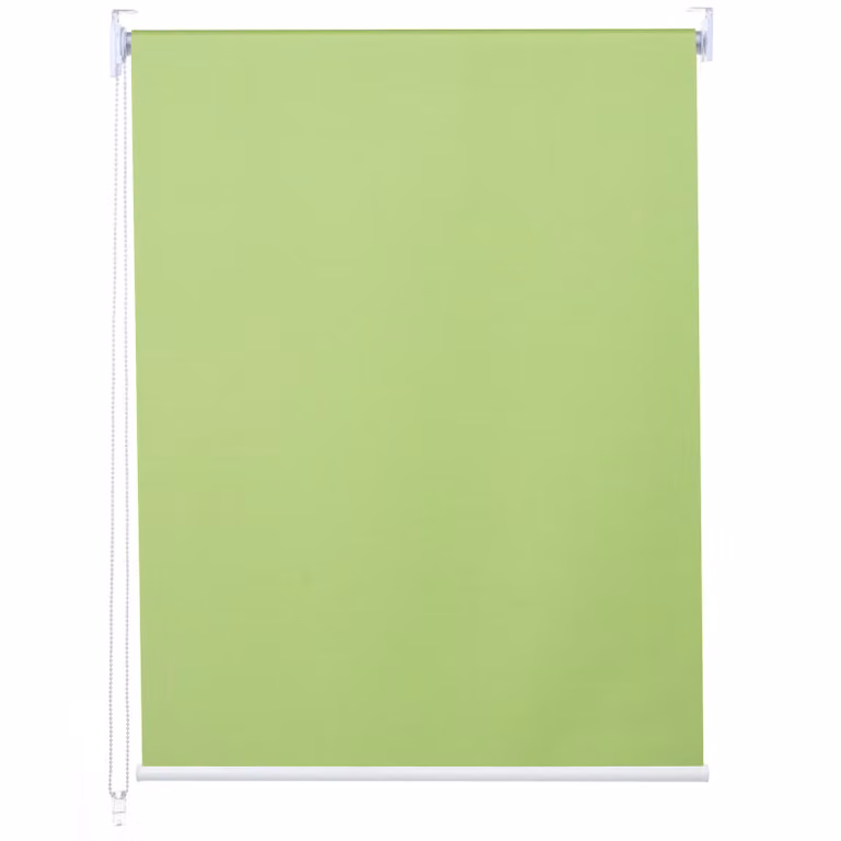 Estor enrollable Mendler opaco de poliéster, protección solar y térmica, color verde y blanco, An/P/Al: 90 x 160 cm