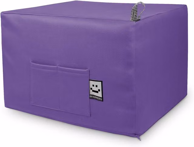 HAPPERS Puff Cama Auxiliar Confort Convertible 2 en 1 con Funda Lavable, Color Lila, 195 x 130 cm