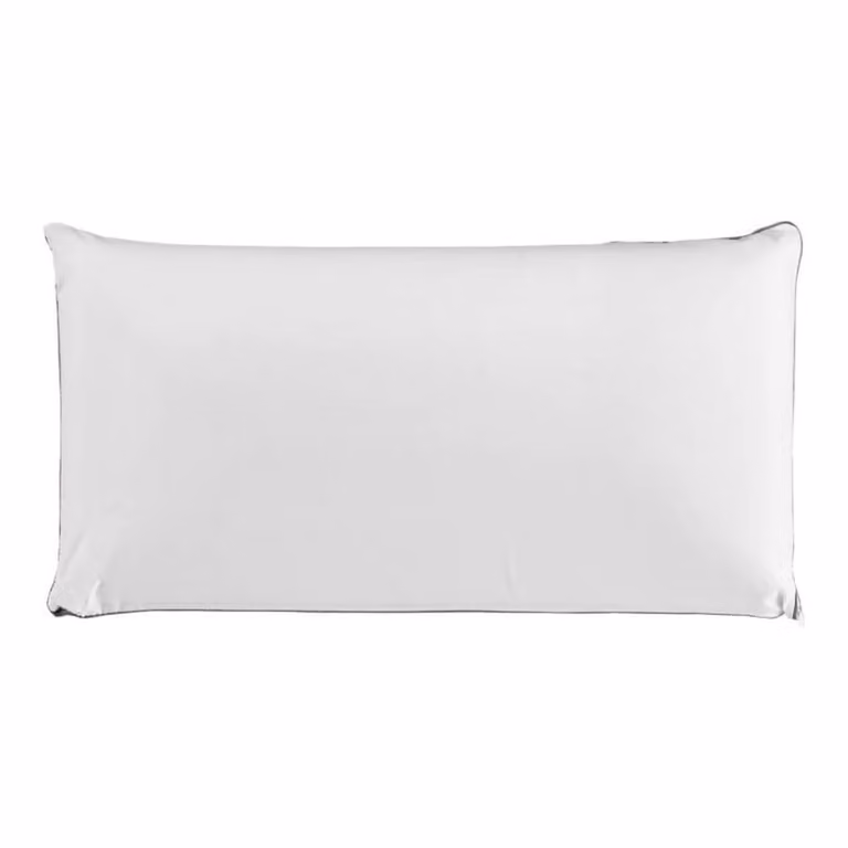 Almohada de viscoelástica con carbono Colchones Aznar, transpirable y de firmeza media, color blanco, 80 cm
