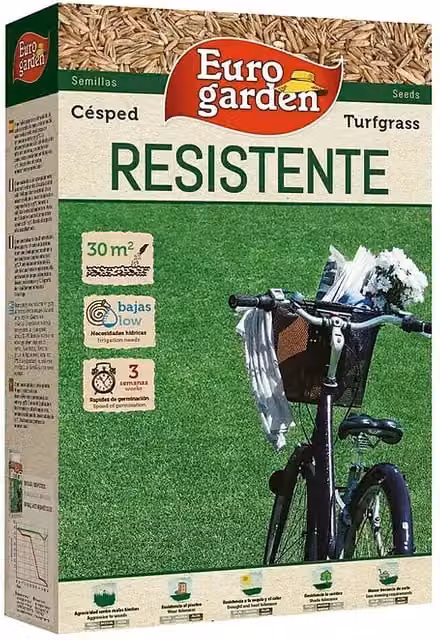 Semillas de césped resistente Euro Garden para césped, 1 kg (cobertura 30 m²)