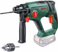 Martillo perforador inalámbrico Bosch 18V en color verde y negro