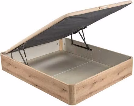 Canapé abatible de madera Pikolin NATURBOX 2.0 color roble con tapa doble An/P: 200 x 200 cm
