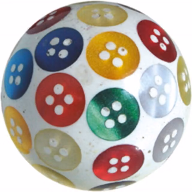 Pomo de resina Nesu con diseño de bola y botones nacarados en multicolor