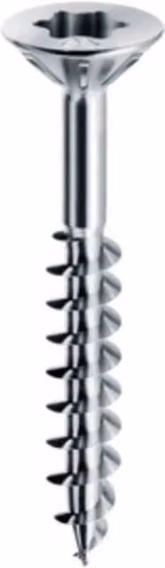Pack de 2 tornillos para madera Panelvit TX-30 con cabeza avellanada y sistema Torx, color plata, An/P/Al: 6 x 6 x 70 mm