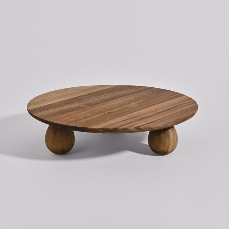 Soporte para tartas redondo de madera de acacia color marrón Maisons du Monde Diámetro: 26 cm, Altura: 8 cm