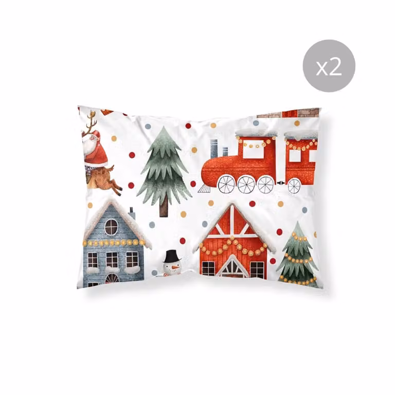 Pack de 2 fundas de almohada Muare Home con diseño gráfico multicolor de 100% poliéster, An/P/Al: 50 x 80 cm