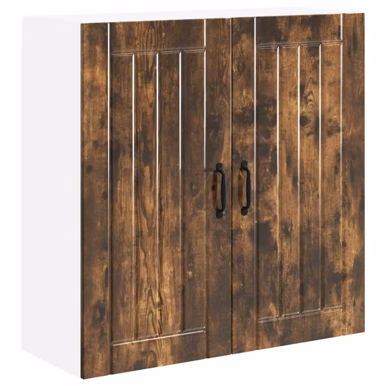 Armario de pared para cocina vidaXL LUCCA en color marrón, diseño moderno con puertas batientes, An/P/Al: 80 x 31 x 80 cm
