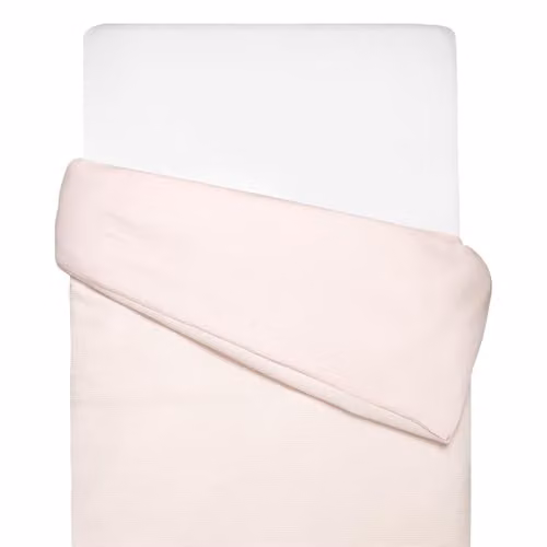 Funda nórdica reversible Sevira Kids para bebé en gasa de algodón y nido de abeja, color rosa