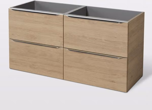 Mueble de baño suspendido Idalie de Cooke Lewis en color roble y marrón An/P: 120 x 45 cm