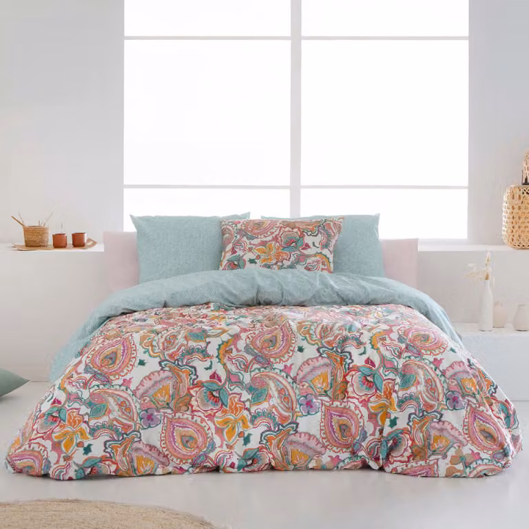 Funda nórdica reversible Naf Naf de algodón con diseño floral multicolor An/P/Al: 140 x 200 cm