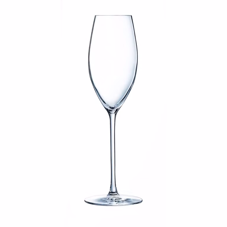 Juego de 4 copas de flauta para champagne Grand Chais de Luminarc, cristal transparente, 24 cl
