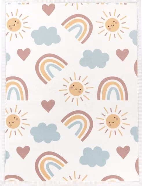Alfombra infantil lavable Emilio multicolor An/P: 160 x 220 cm