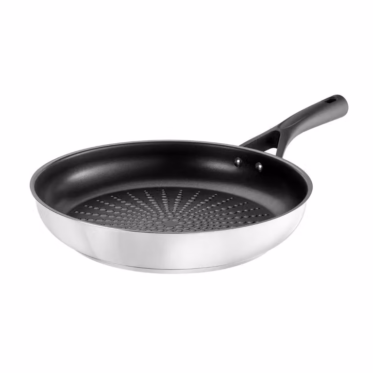 Sartén Expert de Pyrex en acero inoxidable y cerámica color plata de 20 cm