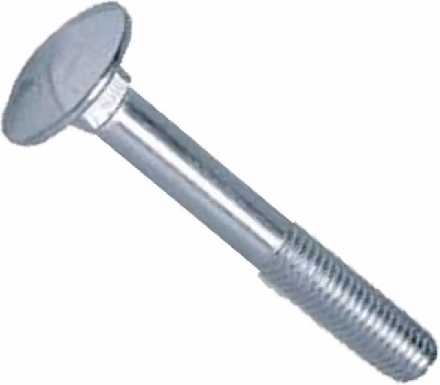 Set de 2 tornillos de carrocero cuadrados Mibricotienda con tuerca, color plata, An/P/Al: 7 x 30 mm