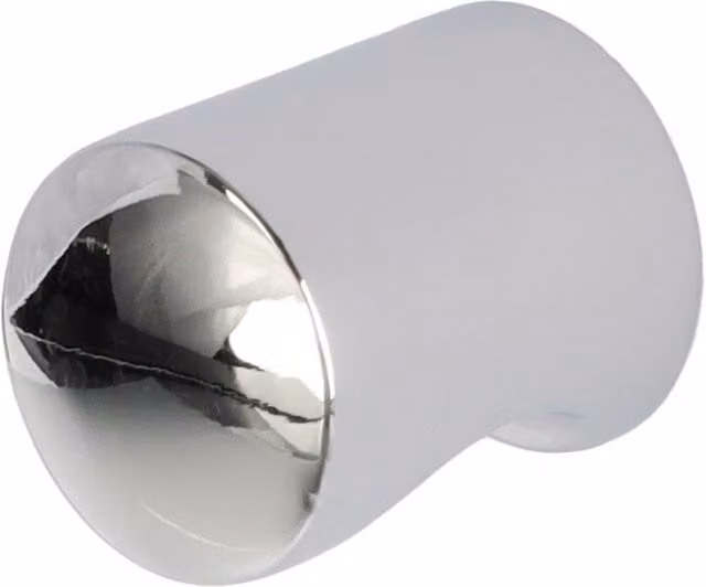 Tirador para muebles RiexTouch tipo pomo en metal cromado pulido color plata