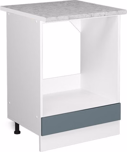 Armario para horno empotrado Vicco R-Line en gris azulado con acabado mate y efecto mármol de 60 cm