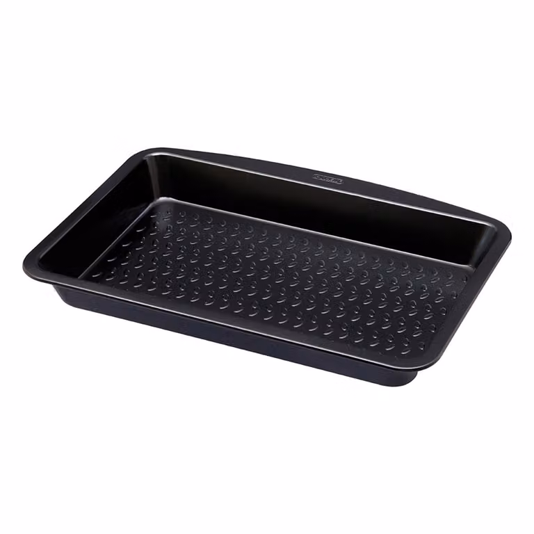 Fuente rectangular de acero al carbono Glide Pyrex de color negro, An/P/Al: 38 x 24 x 14 cm
