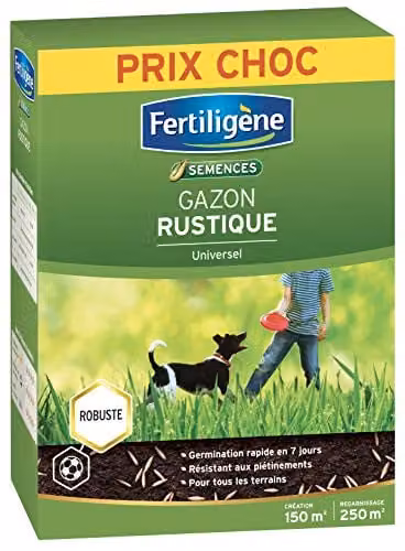 Semillas de césped Fertiligène Gazon Rustique Universel para 35 m²