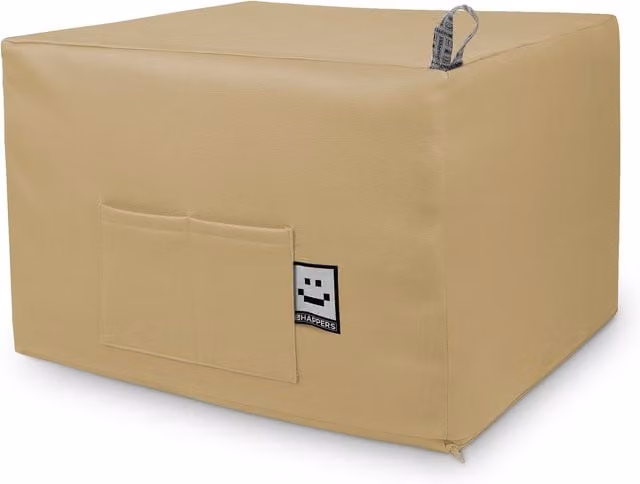 HAPPERS Puff Cama Auxiliar Confort Convertible 2 en 1 con Funda Lavable, Beige, 195 x 130 cm