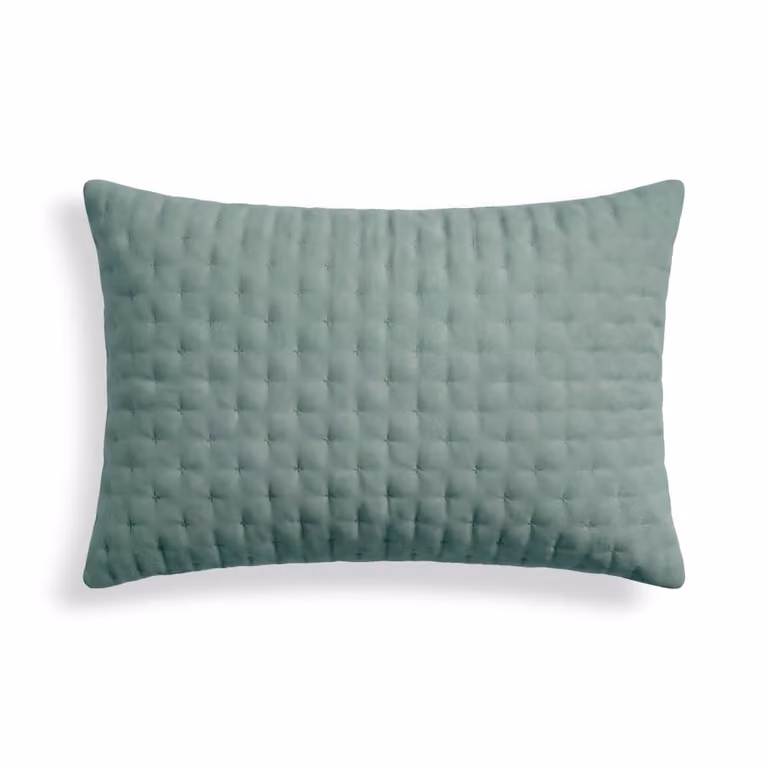 Funda de almohada reversible de microfibra lisa en color azul turquesa y terracota, An/P: 50 x 70 cm
