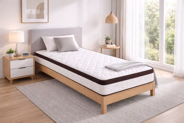 Lote de 2 Colchones de Memoria de Forma Provence Literie Muy Firmes con 7 Zonas de Confort y 2 Protectores Impermeables Blancos An/P/Al: 90 x 200 x 23,5 cm