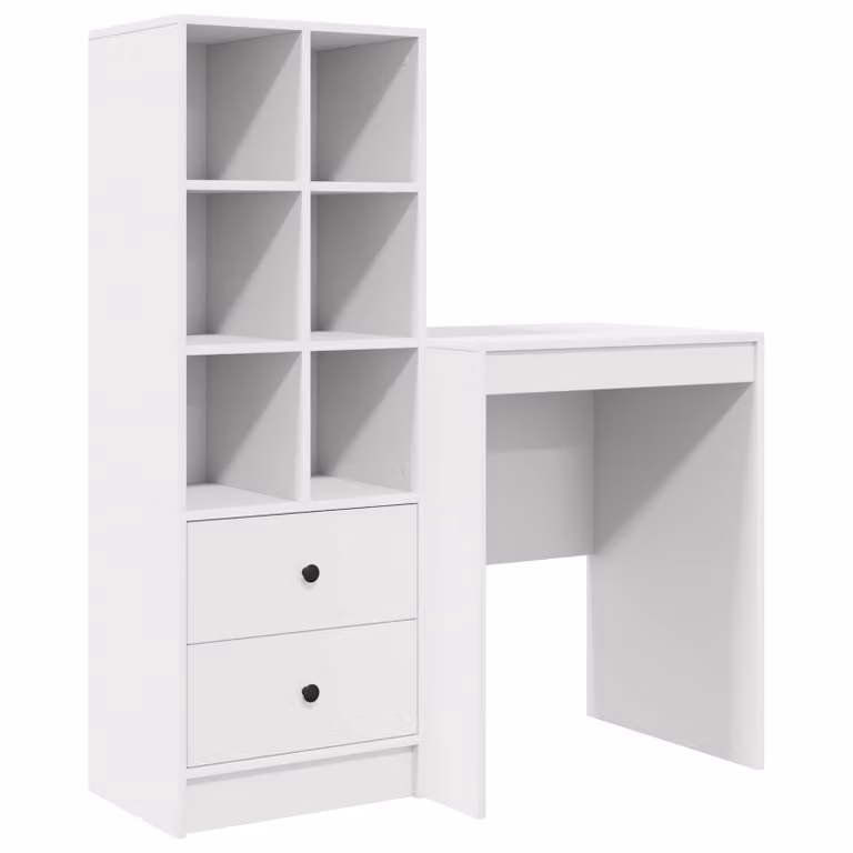 Set de 2 escritorios modernos vidaXL de madera MDF laminada, An/P/Al: 145,5 x 40 x 127 cm
