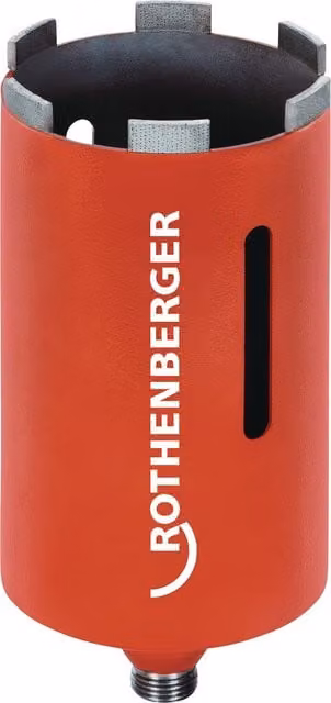 Corona de diamante Rothenberger DX High Speed Dry roja con conector M16, Diámetro: 82 mm, Longitud útil: 150 mm