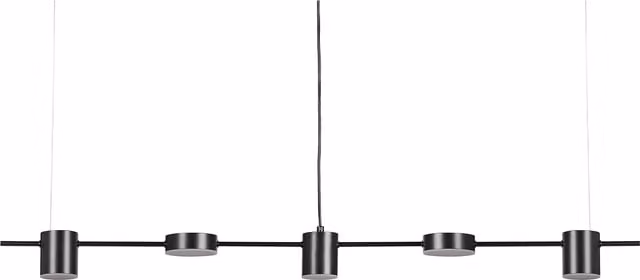 Lámpara LED colgante Beliani Sestra de metal negro con altura ajustable