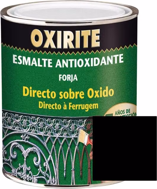 Esmalte antioxidante para metal Oxirite color negro 4 l