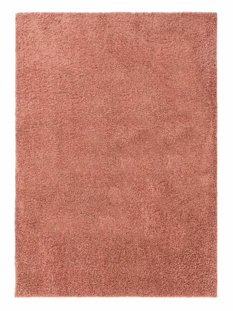 Alfombra de pelo largo Benuta en color rosa y rojo, diseño moderno y rectangular, An/P: 200 x 290 cm