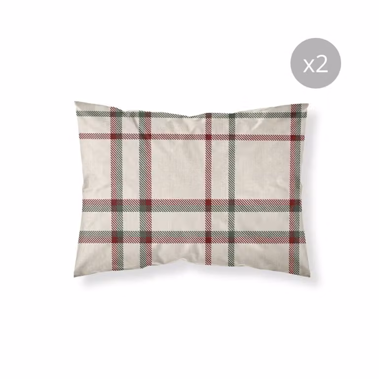 Pack de 2 fundas de almohada Muare Home multicolor con diseño de cuadros, 100% poliéster, An/P/Al: 50 x 80 cm