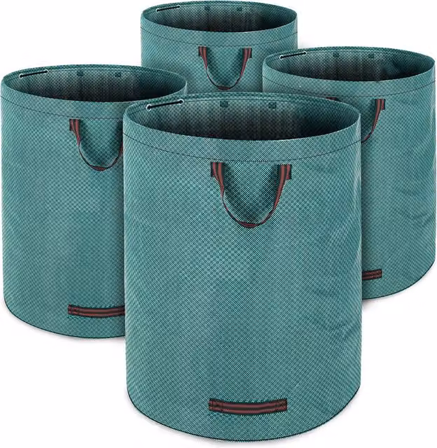 Juego de 4 bolsas para residuos de jardín Gardebruk de 280 litros cada una en color verde
