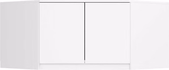 Altillo para armario Akord S100 blanco con 2 puertas y 3 estantes An/P/Al: 100 x 50 x 55 cm