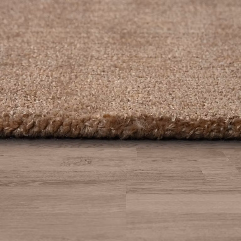 Alfombra Randora tejida a mano de forma ovalada en color beige, An/P: 150 x 230 cm