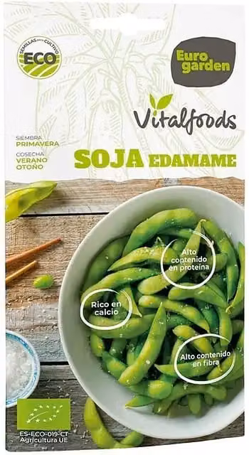 Semillas de soja edamame Euro Garden para huerto vegetal