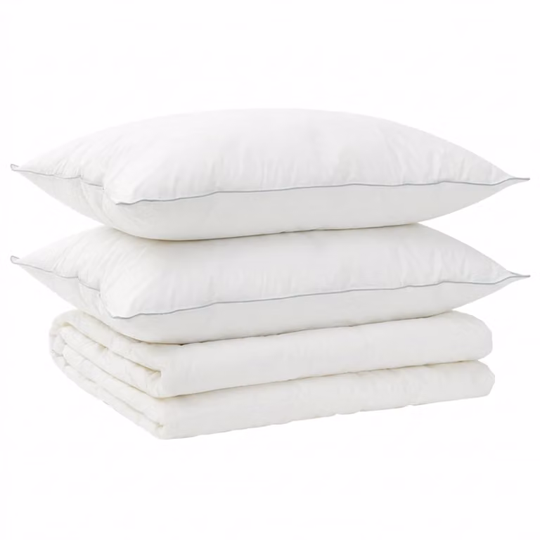 Juego de edredón y almohada vidaXL de 3 piezas para verano, color blanco, 155 x 220 cm, 200 GSM