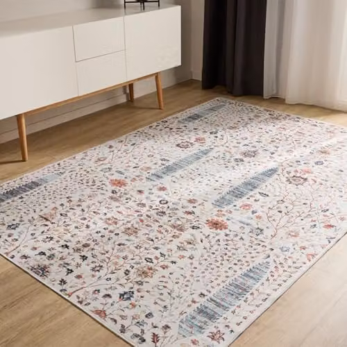 Alfombra Benuta Basic George Multicolor de Estilo Vintage y Abstracto, Lavable y Antideslizante, An/P: 200 x 300 cm