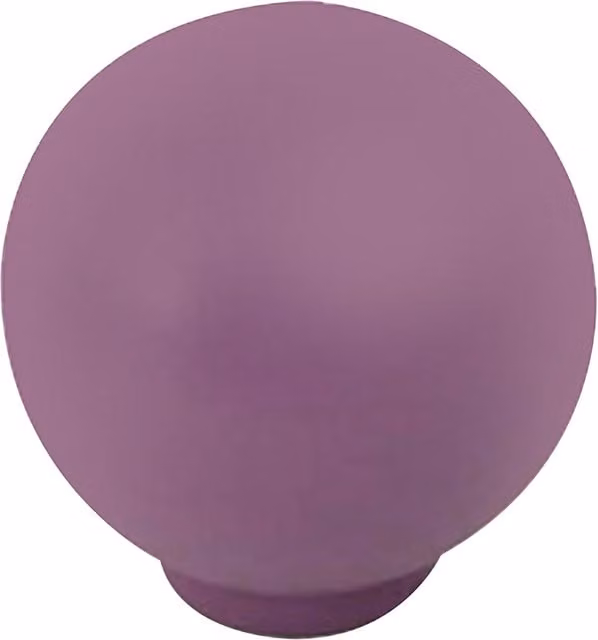 Pomo de bola Nesu en plástico color morado con acabado mate de Ø 29 mm