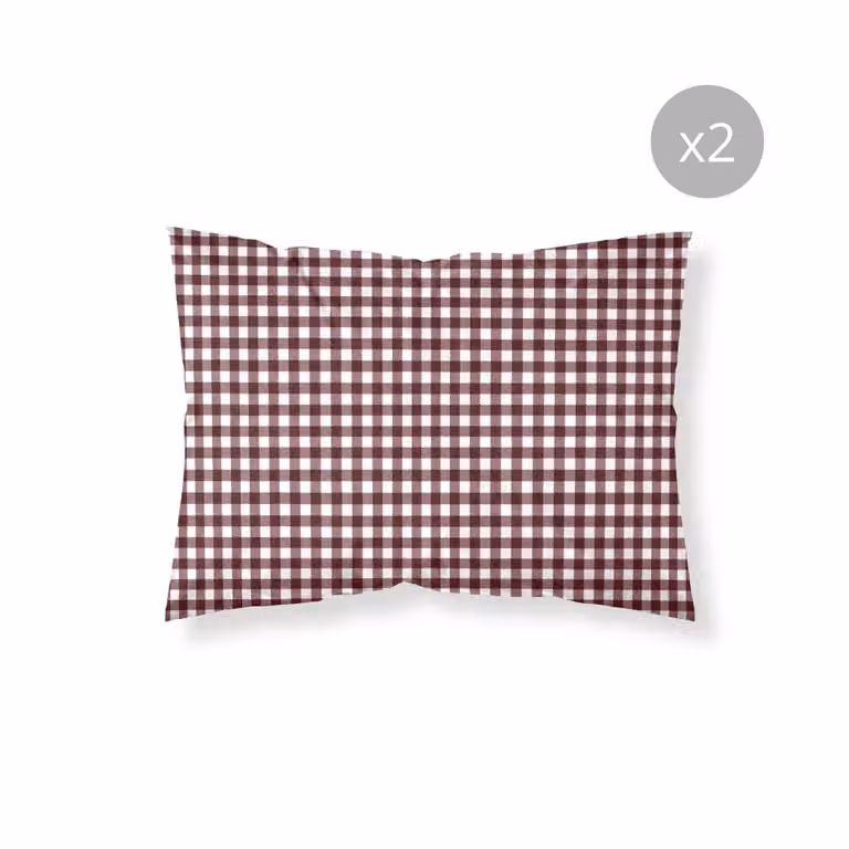 Pack de 2 fundas de almohada Muare Home de algodón rojo diseño Navidad An/P: 50 x 80 cm