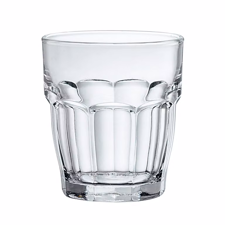 Set de 6 vasos bajos Rock Bar Bormioli Rocco de vidrio transparente de 39 cl