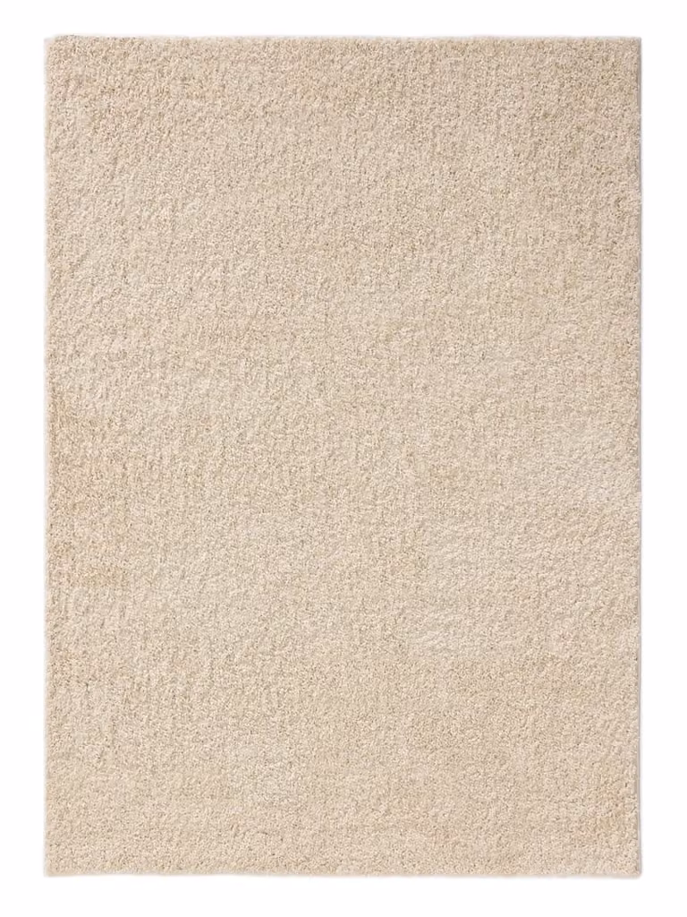 Alfombra de pelo largo Benuta en color beige, rectangular, An/P: 160 x 230 cm