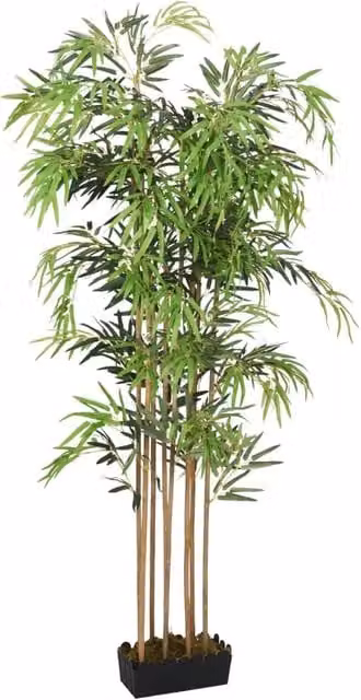 Árbol de bambú artificial verde de vidaxl con 500 hojas y altura de 80 cm